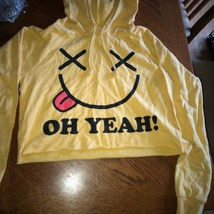“Oh yeah” crop top hoodie